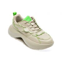 Pantofi casual GQWE gri, 23810, din piele ecologica