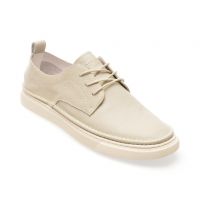 Pantofi casual OTTER albi, 5159, din piele naturala