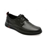 Pantofi casual OTTER negri, 27593, din piele naturala