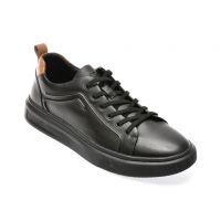 Pantofi casual OTTER negri, 3321, din piele naturala