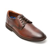 Pantofi CLARKS maro, MALWOOD LACE, din piele naturala