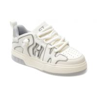 Pantofi sport BITE THE BULLET albi, 5697, din piele ecologica