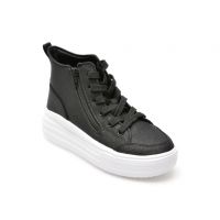 Ghete casual SKECHERS negre, HYPERLIFT, din material textil
