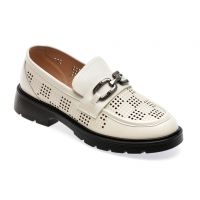 Mocasini casual FLAVIA PASSINI albi, 220138, din piele naturala