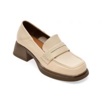 Mocasini casual FLAVIA PASSINI bej, 75059, din piele naturala