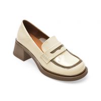 Mocasini casual FLAVIA PASSINI bej, 7523, din piele naturala lacuita