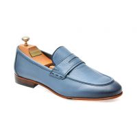 Mocasini eleganti LE COLONEL albastri, 659231, din piele naturala