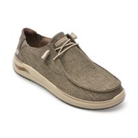 Mocasini SKECHERS gri, ARCH FIT MELO, din material textil