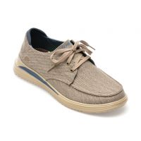 Mocasini SKECHERS gri, PROVEN, din material textil