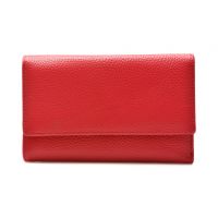 Portofel fucsia, 8283, din piele naturala