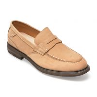 Mocasini OTTER bej, E181, din nabuc
