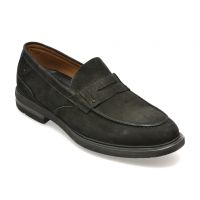 Mocasini OTTER negri, E181, din nabuc