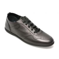 Pantofi OTTER negri, 33810, din piele naturala