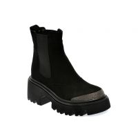 Ghete GRYXX negre, 2853430, din piele intoarsa
