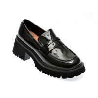 Mocasini casual FLAVIA PASSINI negri, V105D11, din piele naturala