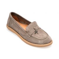 Mocasini casual GRYXX gri, 617871, din piele intoarsa