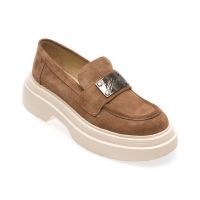Mocasini casual RACHEL maro, 3293000, din piele intoarsa