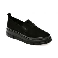 Pantofi casual EPICA negri, 387309, din piele intoarsa