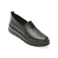 Pantofi casual EPICA negri, 387309, din piele naturala
