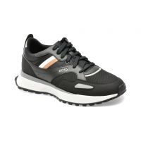 Pantofi sport BOSS negri, 8280, din piele ecologica