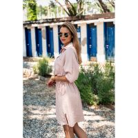 Rochie Mini Sport Cu Decolteu Clasic Si Buzunar Neomy, Roz Deschis