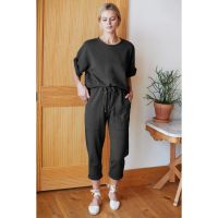 Training Cu Guler Rotund Si Maneca Scura Otta, Negru