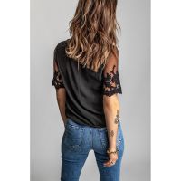 Bluza  Dama Cu Maneci Transparente Jurana, Negru