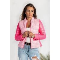 Geaca Scurta Matlasata Cu Detalii Decorative Juara, Fucsia