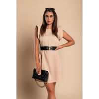 Rochie Mini Fara Maneci Ciudad, Bej