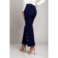 Pantaloni Eleganti Cu Nasturi, Albastri