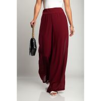Pantaloni Lungi Eleganti Veronna, Visiniu