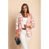 Blazer Lung Cu Guler Clasic Turina, Rosu
