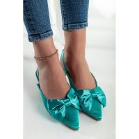 Pantofi Cu Fundita Decorativa, Verde