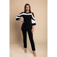 Set Elegant De Top È˜i Pantaloni, Negru