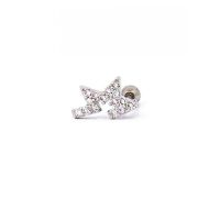 Cercel Mini Elegant, Culoare Argintie