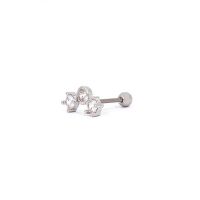 Cercel Mini Elegant, Culoare Argintie