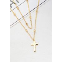 Colier Cu Pandantiv Cu Cruce, Art2126, Culoare Aurie