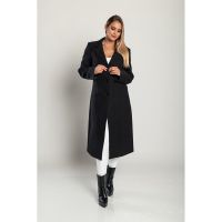 Palton Lung Elegant, Negru