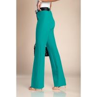 Pantaloni Drepti Lungi Eleganti , Verde Menta