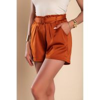 Pantaloni ScurÈ›i Din Imitatie De Satin, Maro