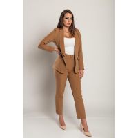 Set Elegant Blazer È˜i Pantaloni, Camel