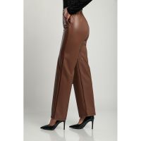 Pantaloni Din Imitatie De Piele, Maro