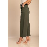 Pantaloni Eleganti Cu Picior Drept, Masliniu