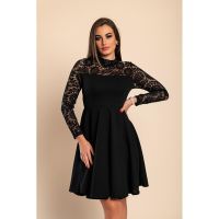 Rochie Midi Cu DantelÄƒ, NeagrÄƒ
