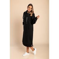 Rochie Midi Din Bumbac, Neagra