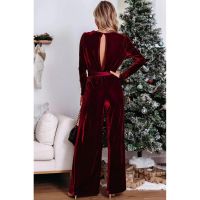 SalopetÄƒ ElegantÄƒ Din Imitatie De Catifea, Rosu