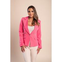 Blazer Cu Guler Clasic, Fucsia