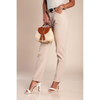 Pantaloni Skinny Din Bumbac, Maro