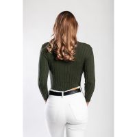 Top Tricotat Cu Maneci Lungi, Verde Masliniu