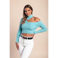 Tricou Tricot Cu Decolteu ÃŽn V 0494, MentÄƒ